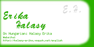 erika halasy business card